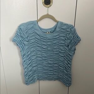 Anthropologie Blue Ruched Women's Top